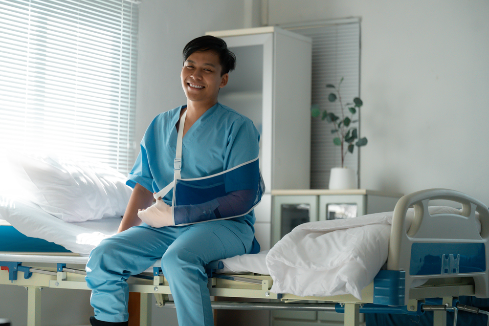 Patient recovering after personal injury