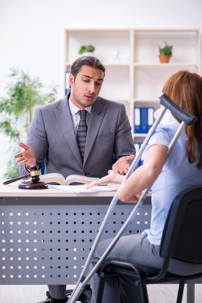 Lawyer with injured client